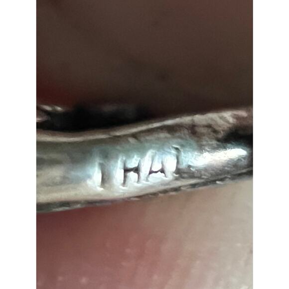 Vintage Sterling Silver Butterfly Earrings Abalone Inlay Dangle 925 CFJ Thai - Picture 7 of 10